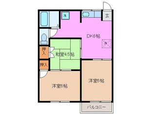 高茶屋駅 徒歩13分 2階の物件間取画像